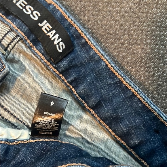 Express Blue Jean Shorts with Distressed Details - Picture 4 of 6